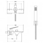 Besco Aspira bateria wannowa chrom