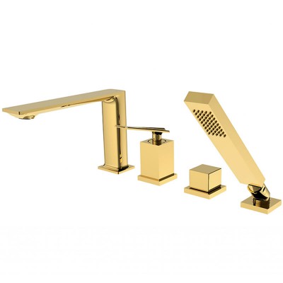 Besco Aspira bateria wannowa 4-otworowa złota