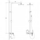 Besco Aspira zestaw prysznicowy natynkowy chrom
