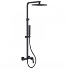 Besco Aspira zestaw prysznicowy natynkowy czarny mat