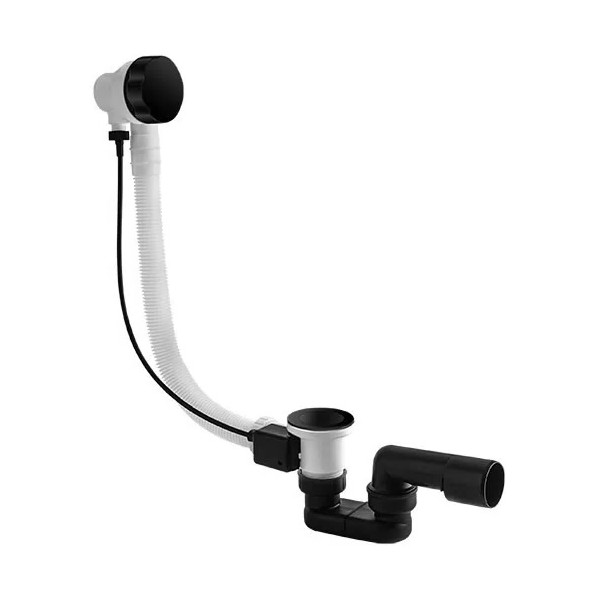 Vicario przelew wannowy 57 cm czarny mat 242A/60/CZ