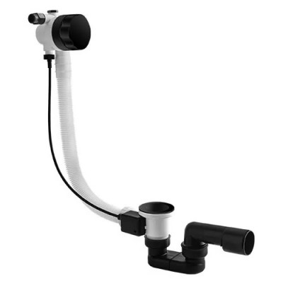 Vicario przelew wannowy z napełnianiem 57 cm czarny mat 342A/60/CZ