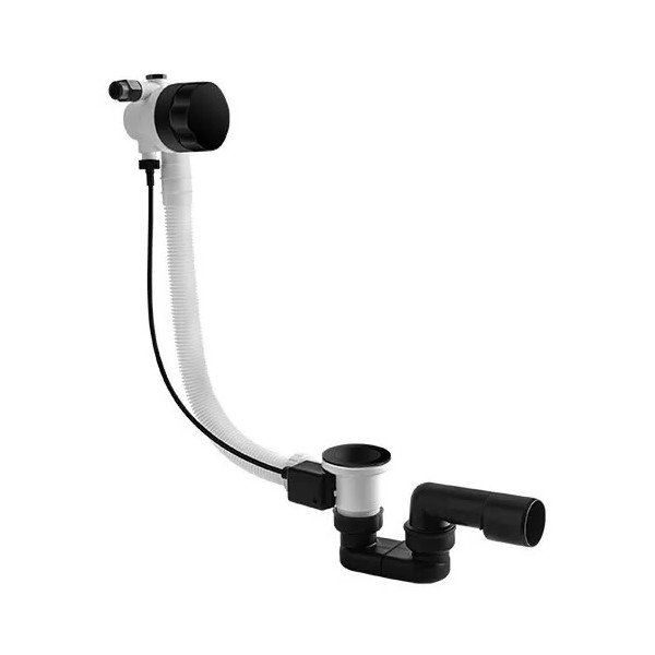 Vicario przelew wannowy z napełnianiem 57 cm czarny mat 342A/60/CZ