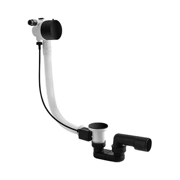 Vicario przelew wannowy z napełnianiem 57 cm czarny mat 346M/60/CZ