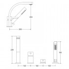 Besco Decco bateria wannowa 4-otworowa chrom