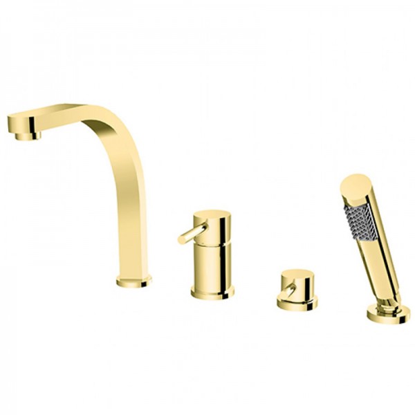 Besco Decco bateria wannowa 4-otworowa złota