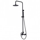 Besco Decco zestaw prysznicowy natynkowy czarny mat