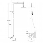 Besco Decco zestaw prysznicowy natynkowy chrom