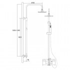Besco Decco zestaw prysznicowy termostatyczny natynkowy chrom