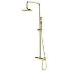 Besco Decco zestaw prysznicowy termostatyczny natynkowy złoty