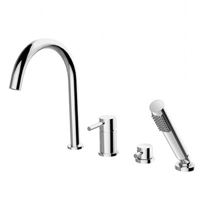 Besco Illusion bateria wannowa 4-otworowa chrom