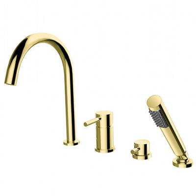 Besco Illusion bateria wannowa 4-otworowa złota