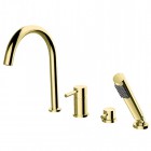 Besco Illusion bateria wannowa 4-otworowa złota