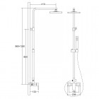 Besco Modern / Varium zestaw prysznicowy natynkowy chrom