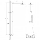 Besco Modern / Varium zestaw prysznicowy termostatyczny natynkowy chrom