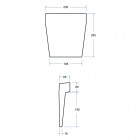 Besco Modern zagłówek do wanny czarny ZWMB