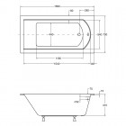 Besco Shea Slim wanna prostokątna 170x70 cm biała WAS-170-SL