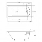 Besco Shea Slim wanna prostokątna 160x70 cm biała WAS-160-SL