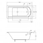 Besco Shea Slim wanna prostokątna 150x70 cm biała WAS-150-SL