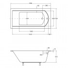 Besco Shea Slim wanna prostokątna 140x70 cm biała WAS-140-SL