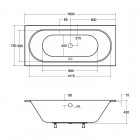 Besco Vitae Slim wanna prostokątna 160x75 cm WAV-160-SL