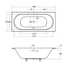 Besco Vitae Slim wanna prostokątna 170x75 cm WAV-170-SL