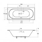 Besco Vitae Slim+ wanna prostokątna 170x75 cm WAV-170-S+