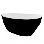 Besco Goya wanna wolnostojąca 160x70 cm czarna/biała WMD-160-GBW