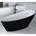 Besco Keya wanna wolnostojąca 165x70 cm czarna/biała WAM-165-KBW