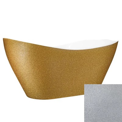 Besco Viya Glam wanna wolnostojąca 160x70 cm srebrna