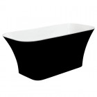 Besco Assos wanna wolnostojąca 160x70 cm czarna/biała WMD-160-ABW