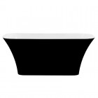 Besco Assos wanna wolnostojąca 160x70 cm czarna/biała WMD-160-ABW