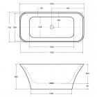 Besco Assos S-Line wanna wolnostojąca 160x70 cm czarna