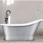 Besco Gloria Glam wanna retro wolnostojąca 150 cm srebrna