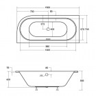Besco Avita Slim+ wanna asymetryczna 150x75 cm lewa biała