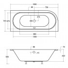 Besco Avita Slim+ wanna asymetryczna 150x75 cm prawa biała
