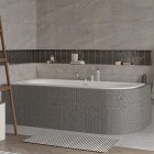 Besco Avita Slim+ wanna asymetryczna 150x75 cm lewa biała