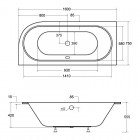 Besco Avita Slim+ wanna asymetryczna 160x75 cm lewa biała