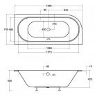 Besco Avita Slim+ wanna asymetryczna 170x75 cm prawa biała WAV-170-NPP