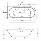 Besco Avita Slim+ wanna asymetryczna 180x80 cm prawa biała WAV-180-NPP