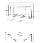 Besco Intima wanna asymetryczna 160x90 cm lewa biała WAIT-160-NL