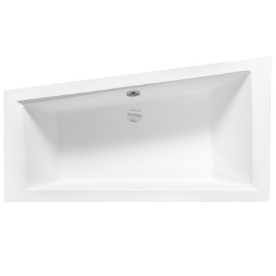 Besco Intima Slim wanna asymetryczna 160x90 cm lewa biała WAIT-160-SL