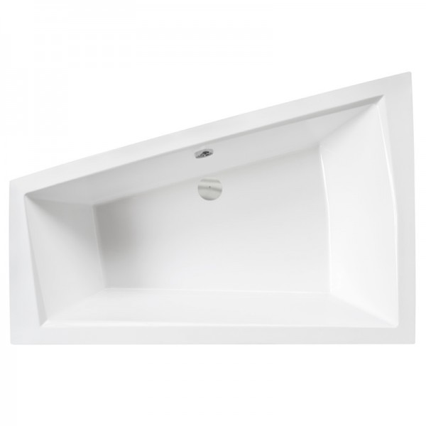 Besco Intima Duo Slim wanna asymetryczna 180x125 cm lewa biała WAID-180-SL