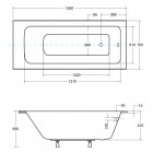 Besco Talia Slim wanna prostokątna 150x70 cm biała WAT-150-SL