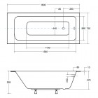Besco Talia Slim wanna prostokątna 160x70 cm biała WAT-160-SL