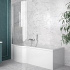 Besco Inspiro kabino-wanna lewa 160x70 cm z parawanem 1-skrzydłowym WAI-160-NLE