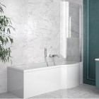 Besco Inspiro kabino-wanna 150x70 cm prawa z parawanem 1-skrzydłowym WAI-150-NPR