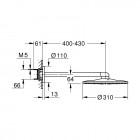 Grohe Rainshower SmartActive deszczownica okrągła 31 cm z ramieniem ściennym chrom 26475000