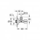 Grohe Zawór kątowy chrom 22039000