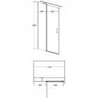 Besco Eco-C drzwi prysznicowe 110 cm EC-110-190C